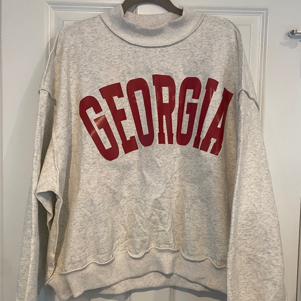 Georgia Reversible Mock neck Sweatshirt